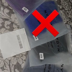 XS NVGTN Athletic Shorts: Olive, Black, and Violet